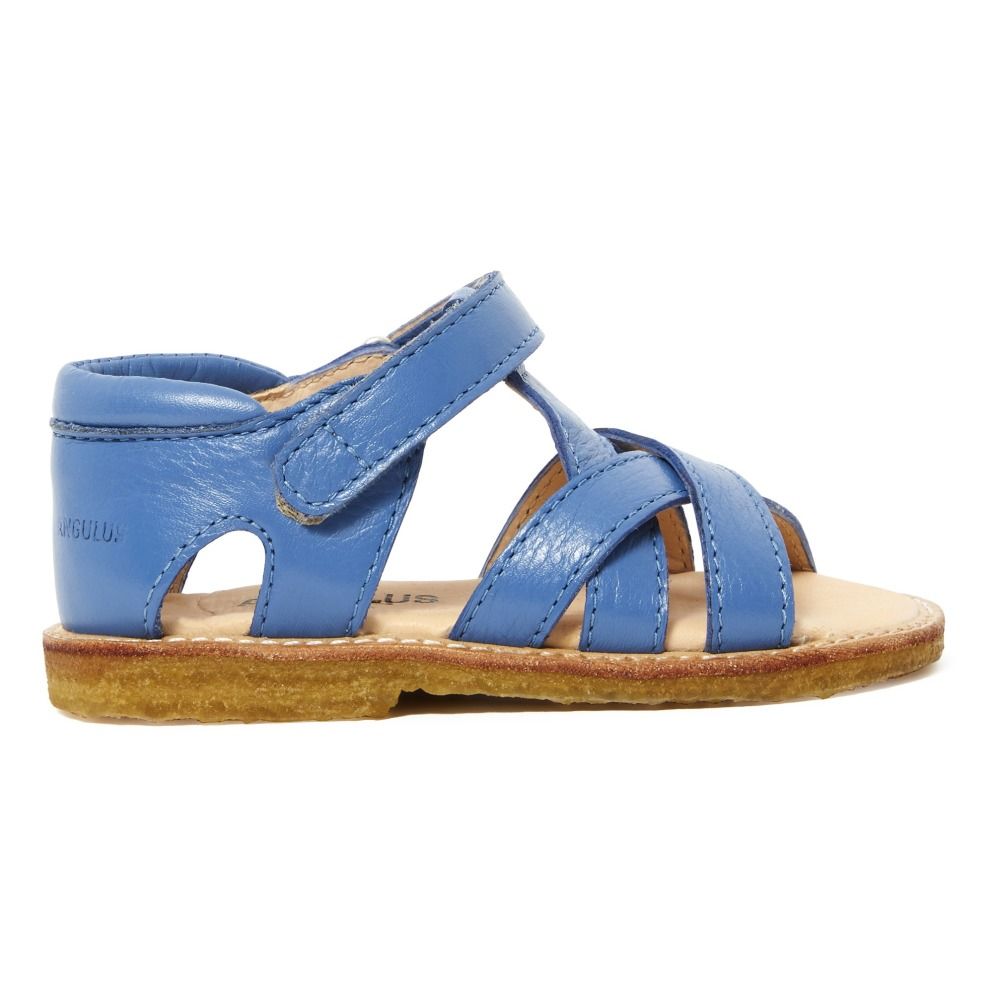 Angulus - Sandales Scratchs Croisées - Fille - Bleu ciel