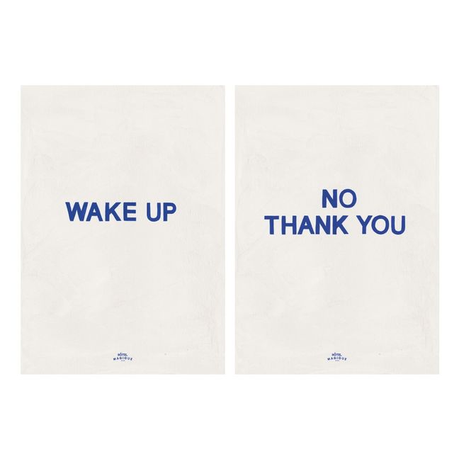Poster A4 Wake up - No, thank you - 2er-Set