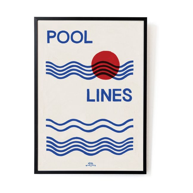 Pool Lines Art Print - Size A3