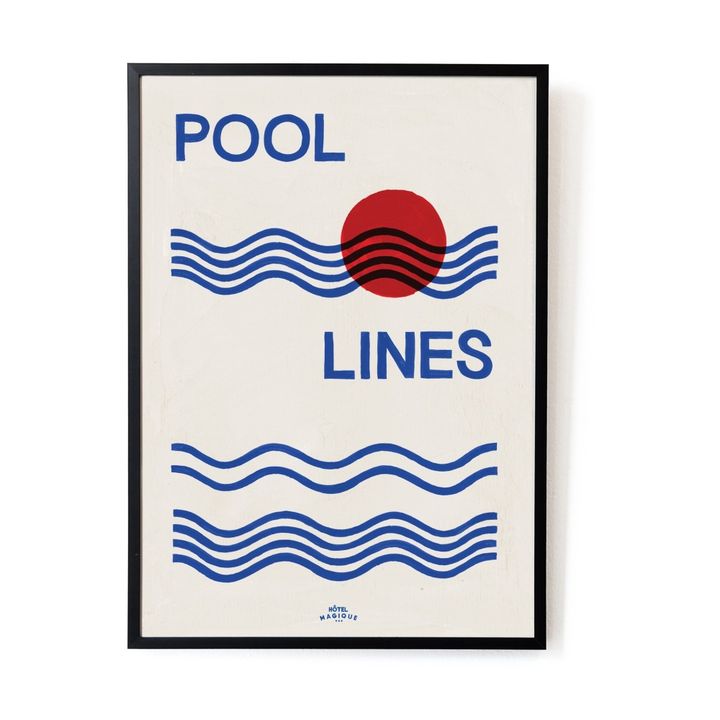 Pool Lines Art Print - Size A3- Product image n°0