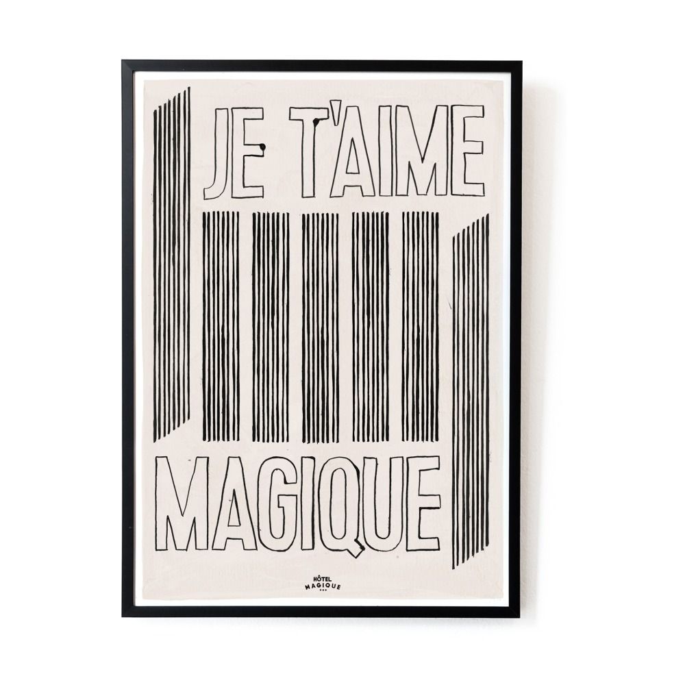 Hôtel Magique - Affiche A3 Je tâ€™aime magique - Noir