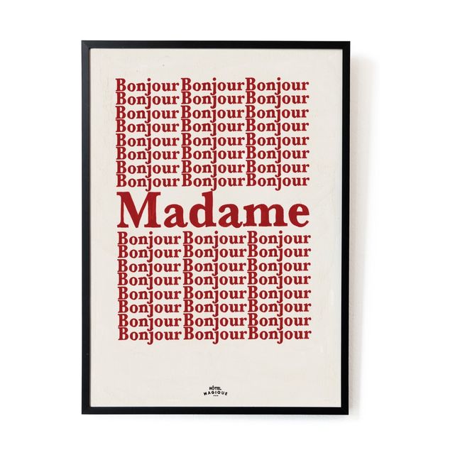 Poster A3 Bonjour madame