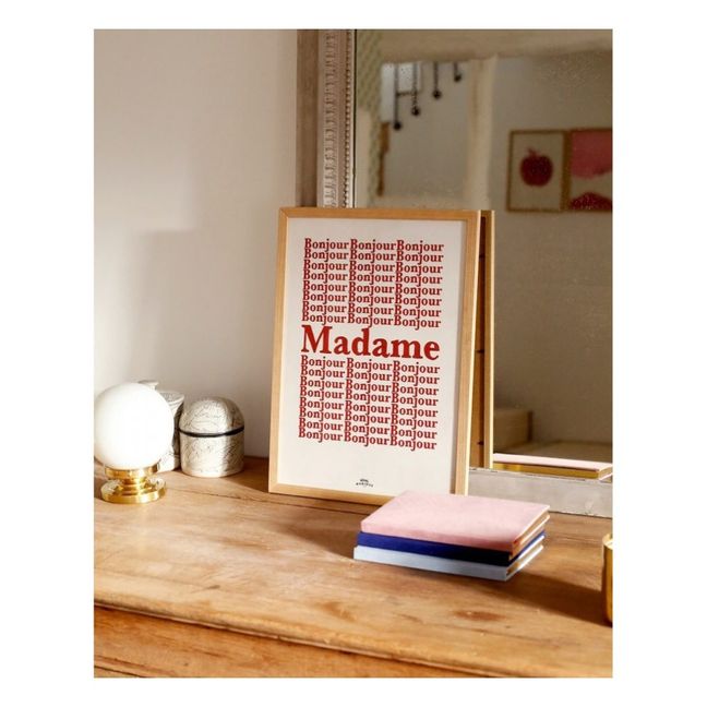 Bonjour Madame Art Print - Size A3