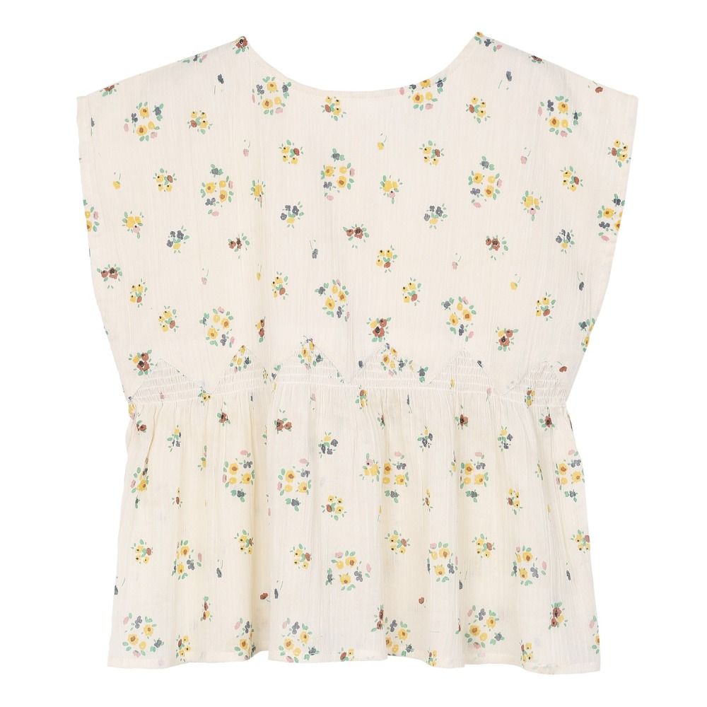 Emile et Ida - Blouse Fleurie - Fille - Ecru