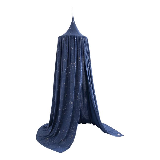 Ciel de lit Amour Stella en coton bio | Bleu nuit