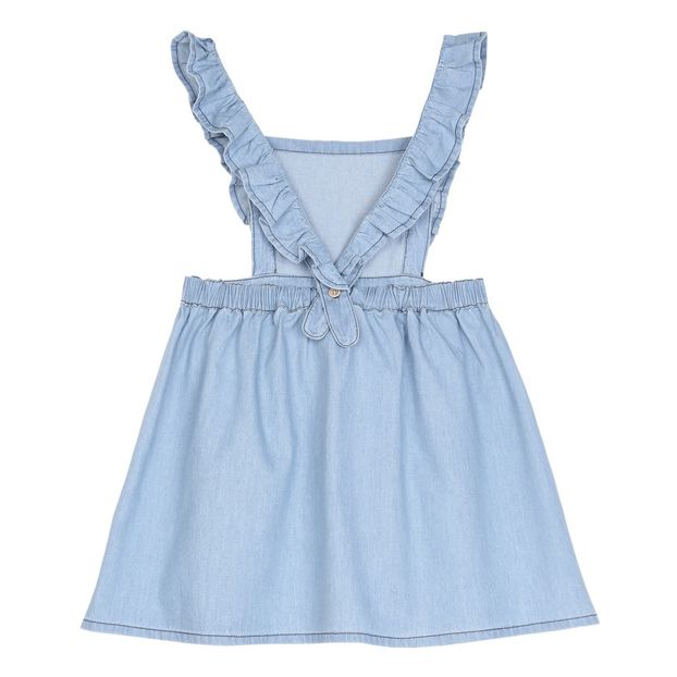 chambray pinafore dress