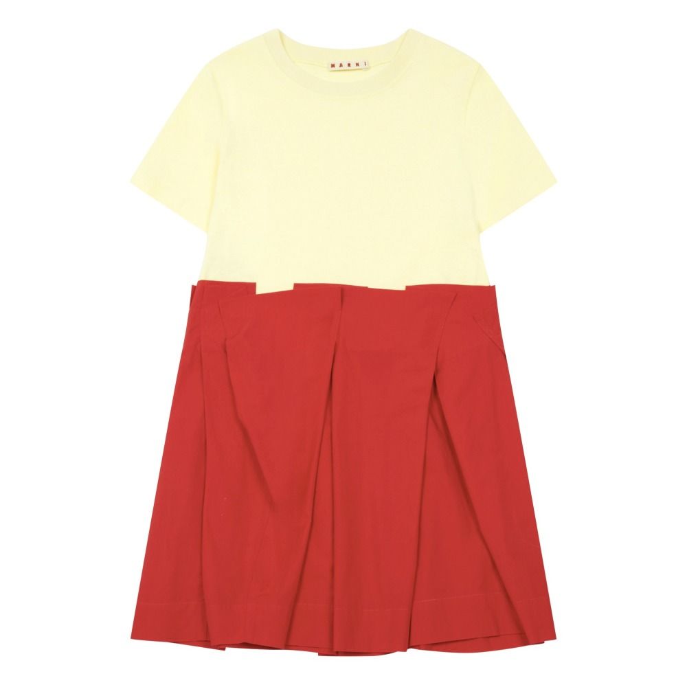 Marni - Robe Bi-Matières - Fille - Rouge