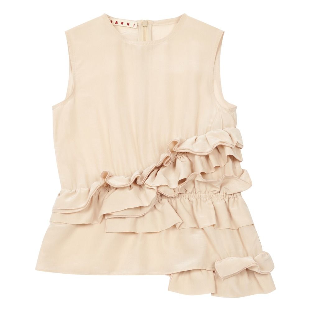 Marni - Top Volants - Fille - Rose pâle
