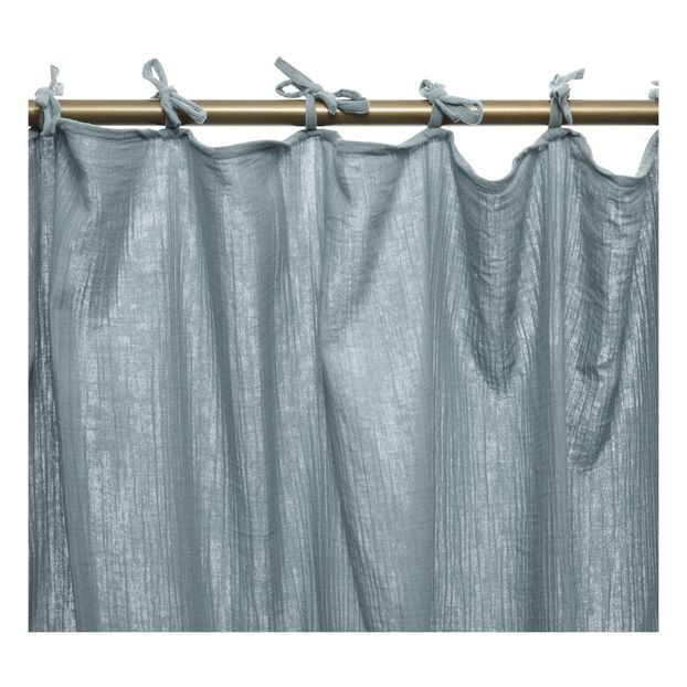 Cotton Gauze Curtain Blue Green Lab Design Cotton Gauze Curtain