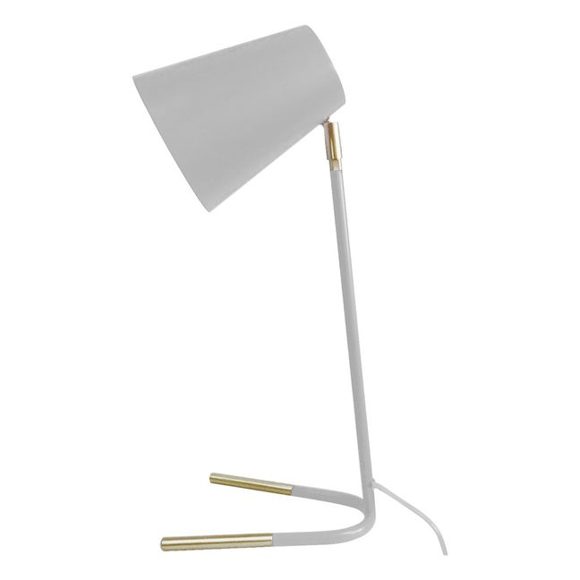 Noble Brushed-metal Table Lamp  White