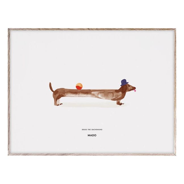 Poster Doug the Dachshund 40x30 cm