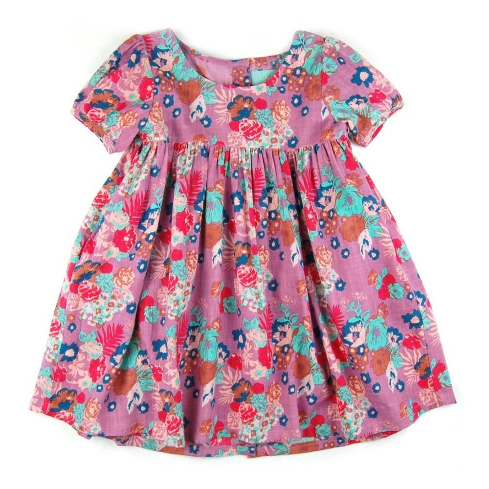 Lulaland - Robe Coton Bio Rada - Fille - Mauve