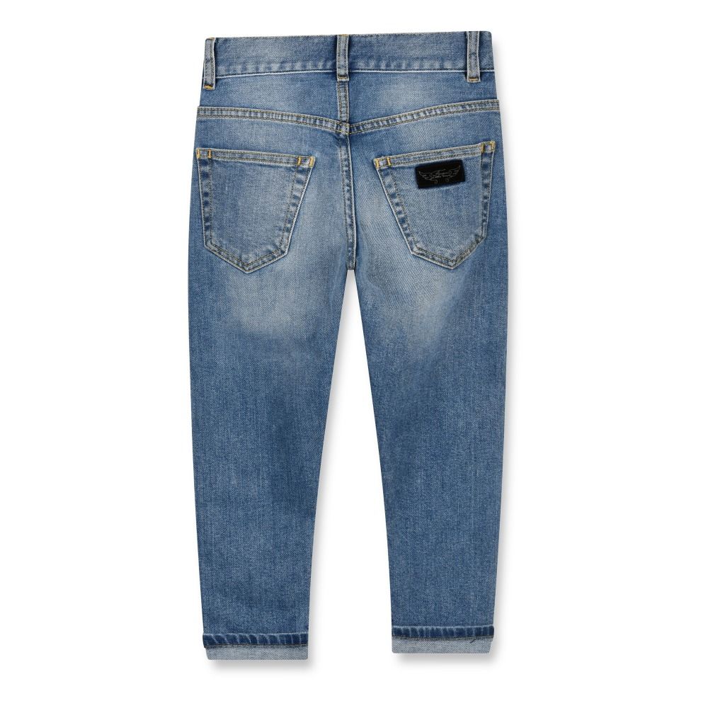 Emma boyfriend jeans Denim blue Finger in the nose Fashion Teen