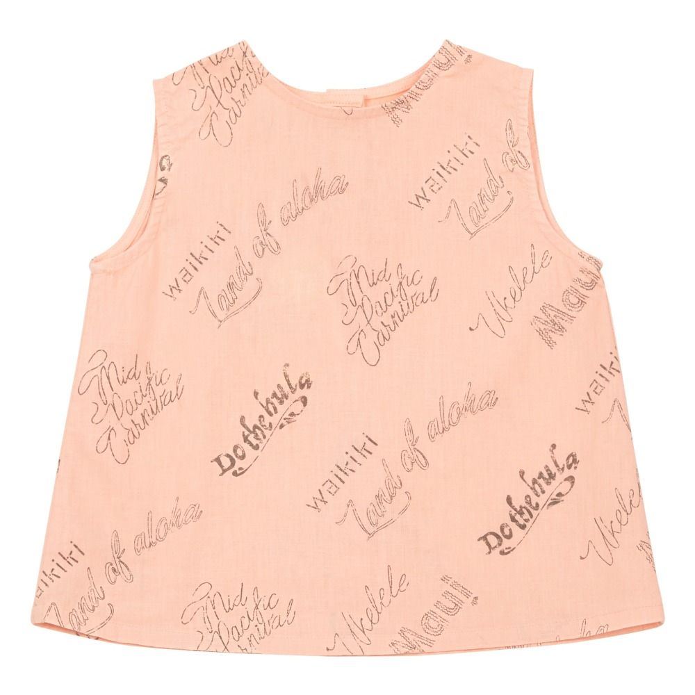 Yellowpelota - Top Coton et Lin Honu - Fille - Rose pêche