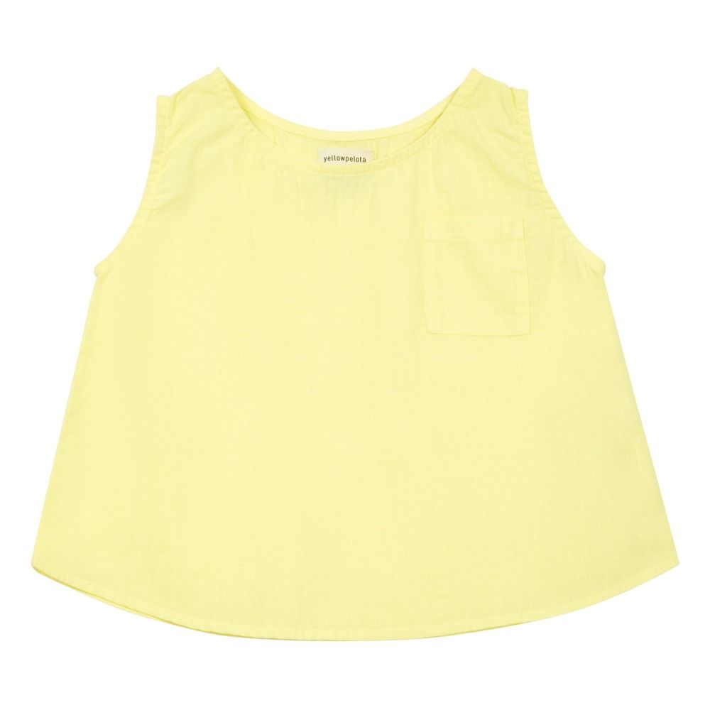 Yellowpelota - Top Coton et Lin - Fille - Jaune pâle