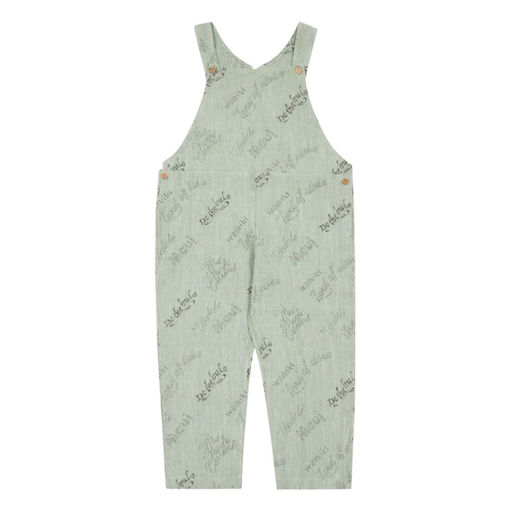 Yellowpelota - Salopette Lin Naturel Tiki - Fille - Vert pâle
