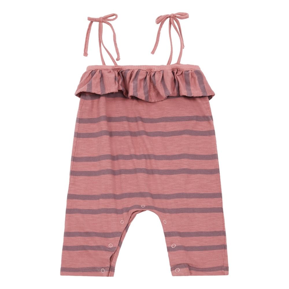 Tocoto Vintage - Combinaison Jersey Rayée - Fille - Rose