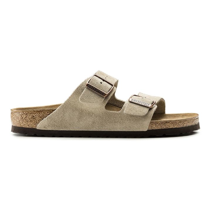 Arizona Suede Sandals | Taupe brown- Product image n°0