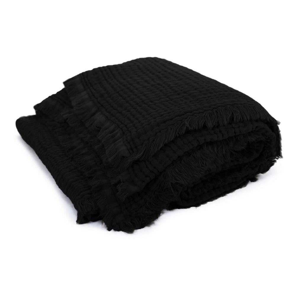 Blanket in doubled cotton gauze Ink Autumn Design Adult