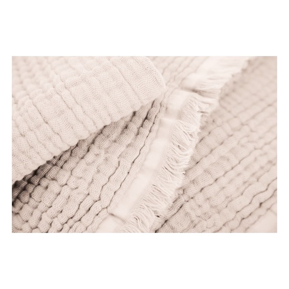 Blanket in doubled cotton gauze Ecru Autumn Design Adult