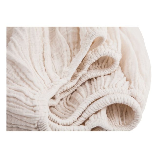 Sábana bajera de muselina de algodón | Crudo