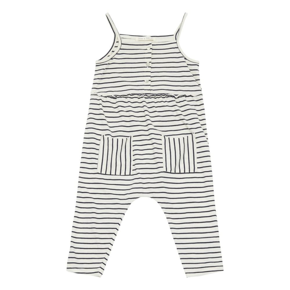 striped jersey jumpsuit