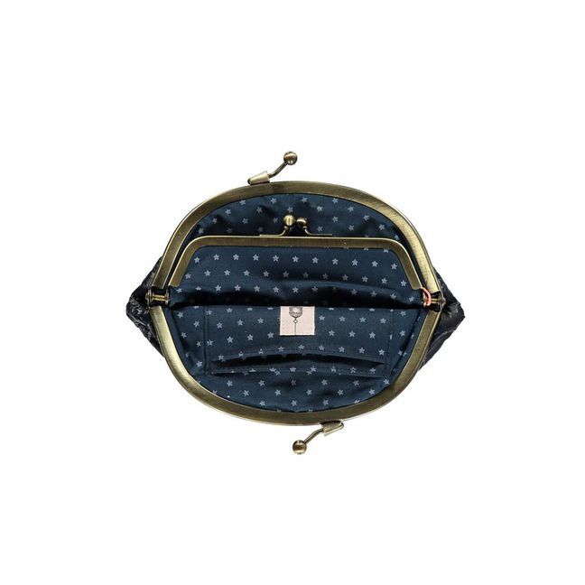 Monedero Piel de Anguila Granny | Azul Marino