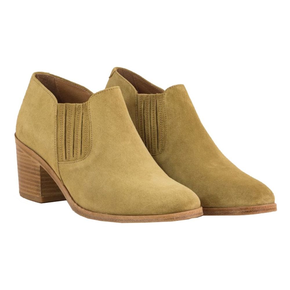 mustard suede boots