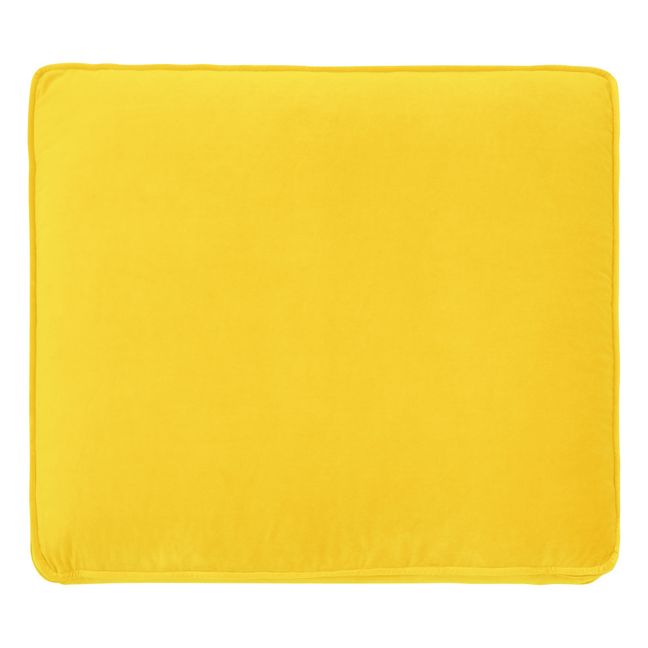 Sesselbezug Croisette aus Velours Gelb