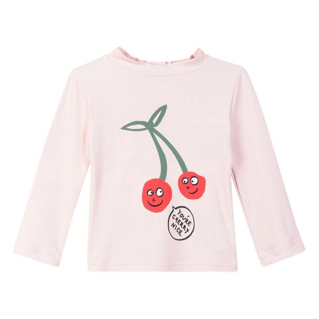 Camiseta Anti Uv Cherry Rosa Stella Mccartney Kids Moda Bebe
