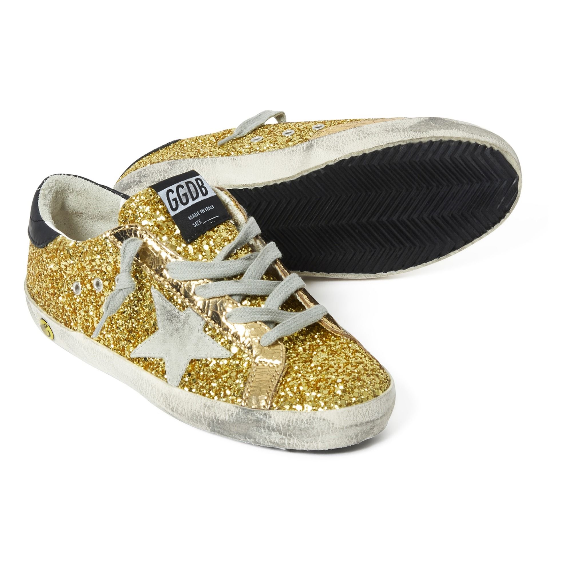 Gold glitter clearance superstars