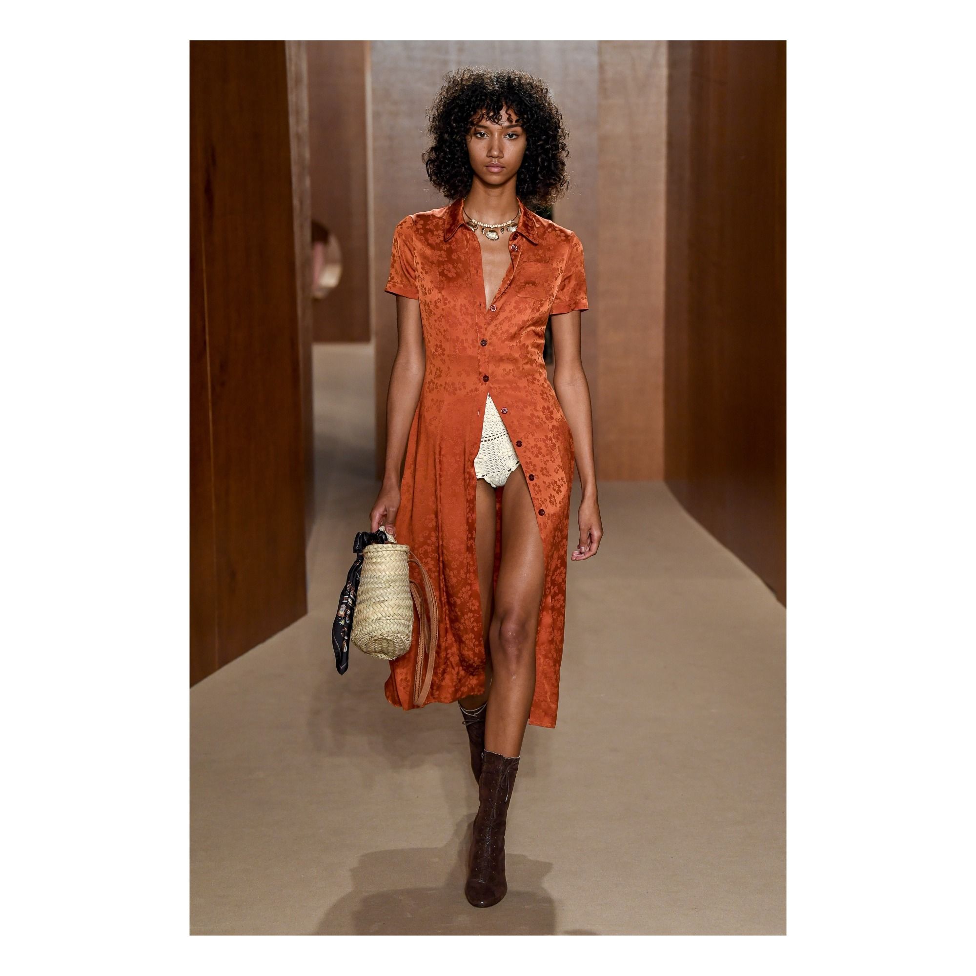 Robe Paprika Rouille Alexa Chung Mode Adulte