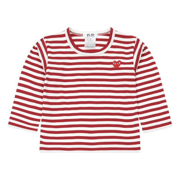 comme des garçons t shirt rouge