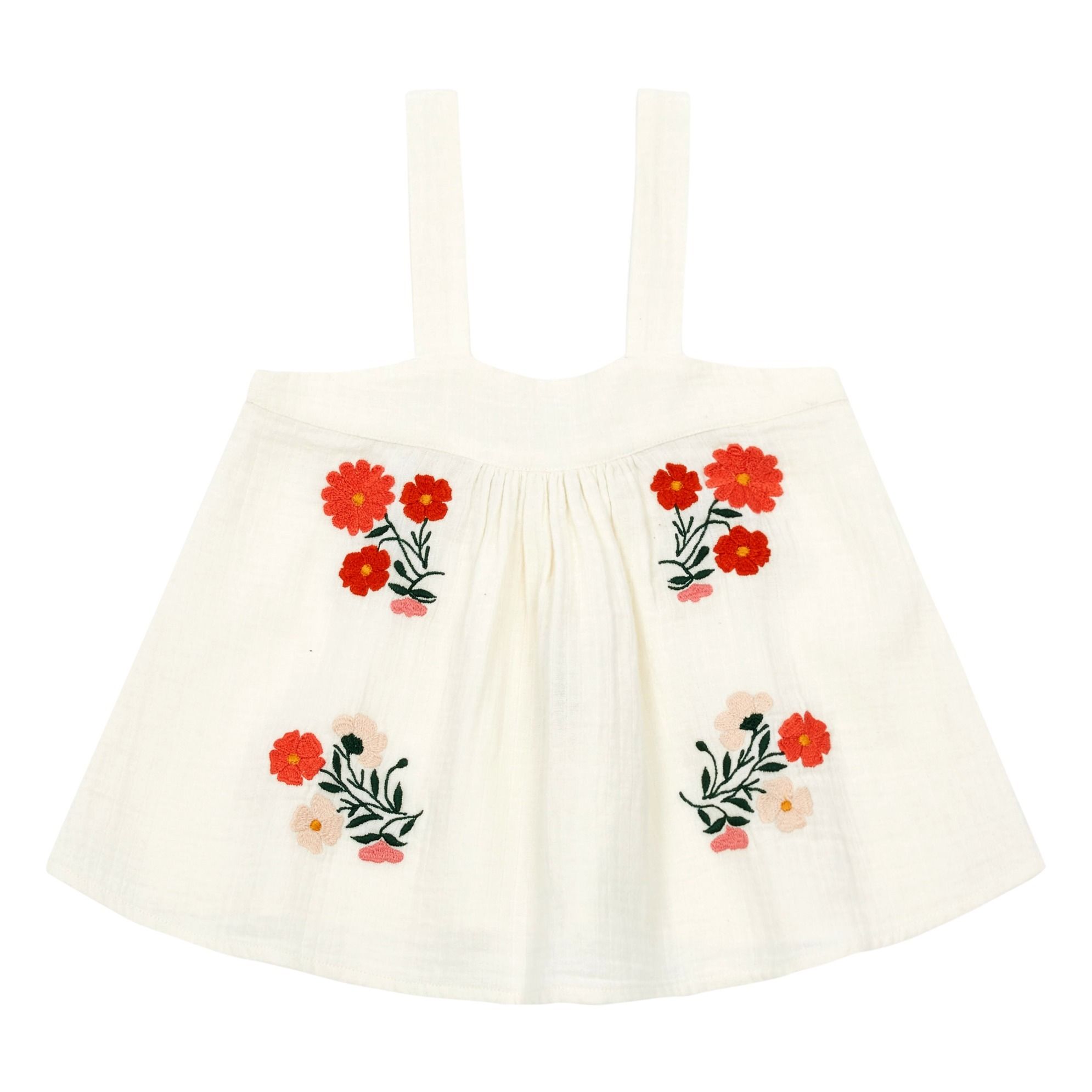 Hundred Pieces - Top Bohème Flowers - Fille - Blanc cassé