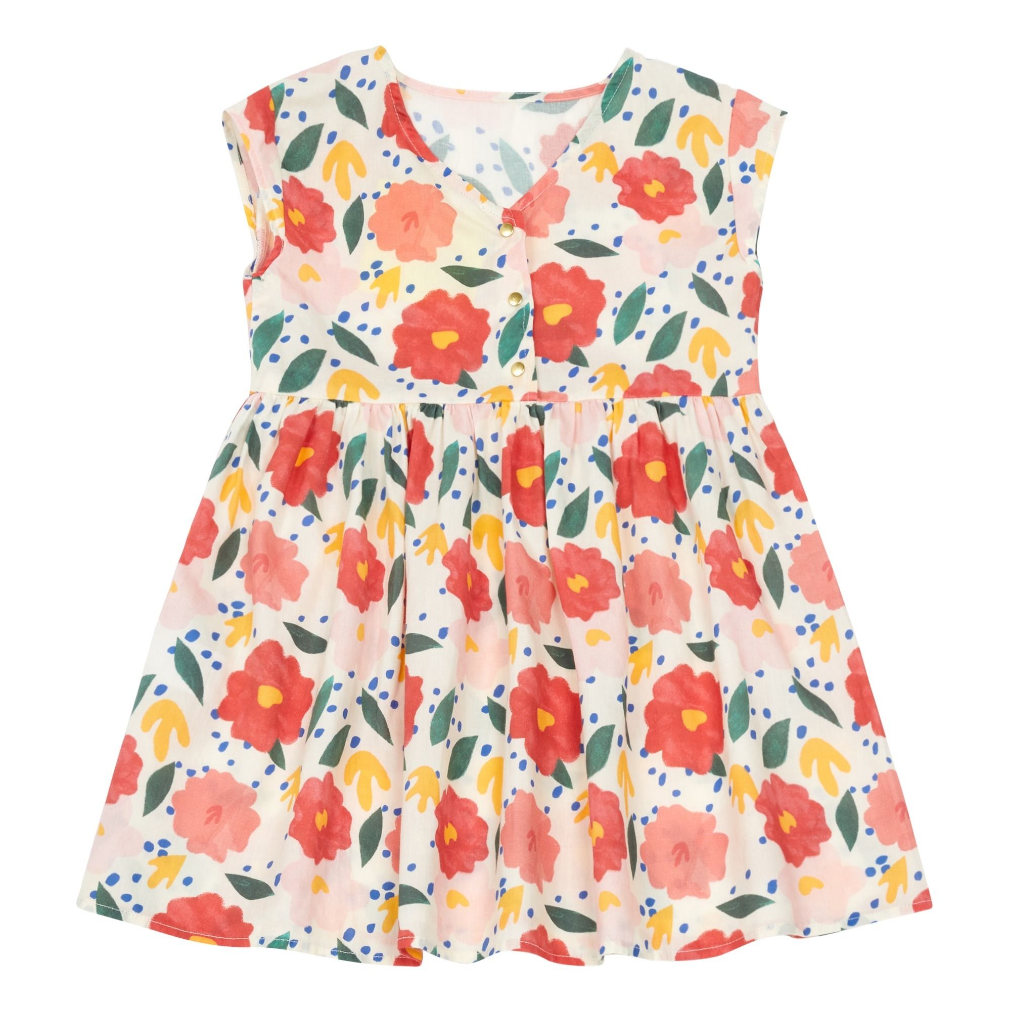Hundred Pieces - Robe Flowers - Fille - Blanc cassé
