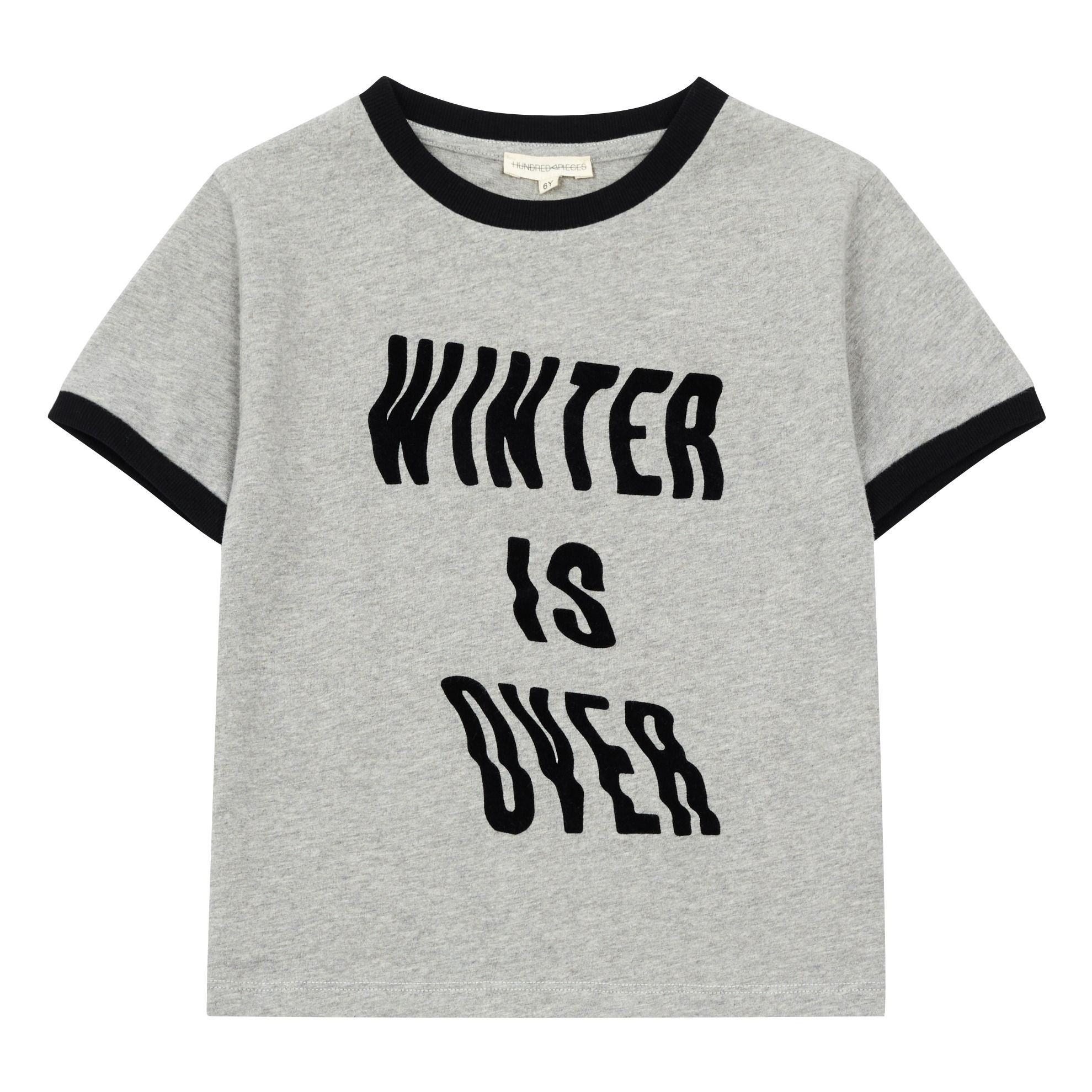 Hundred Pieces - T-shirt Winter Is Over - Garçon - Gris chiné