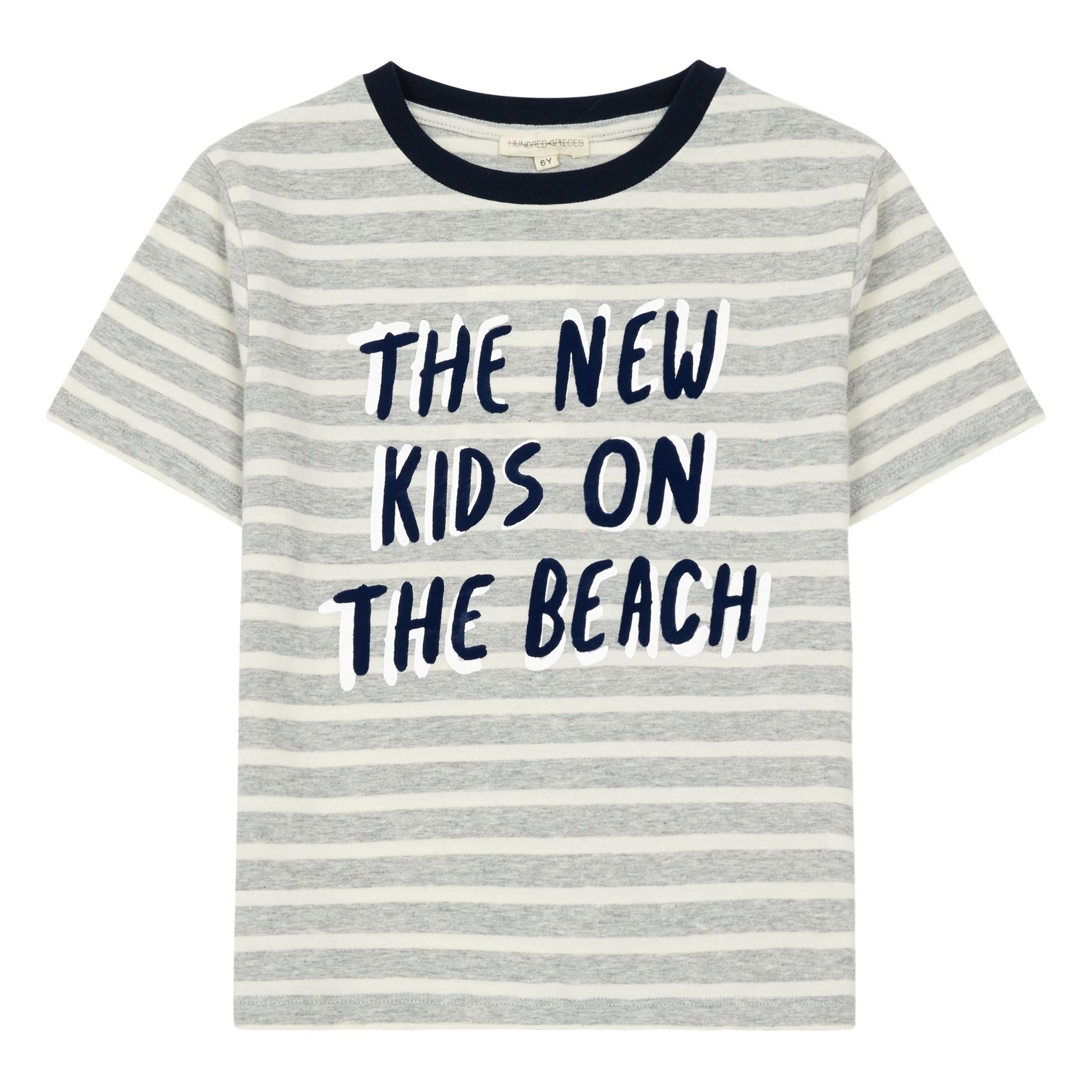 Hundred Pieces - T-shirt New Kids on the Beach - Garçon - Gris chiné