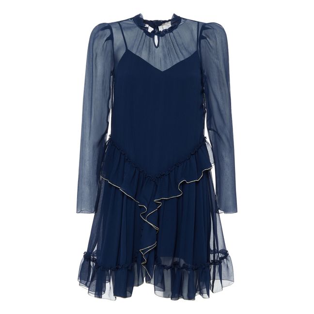 Seidenkleid  | Navy