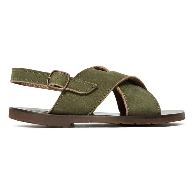Crossover strap sandals Khaki PÃ¨pÃ¨ Shoes Children