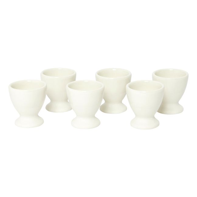 Cantine ceramic egg cups - Set of 6 | Chalk