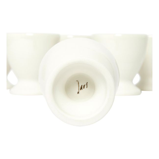 Porta uovo in ceramica Cantine - Set da 6 | Gesso