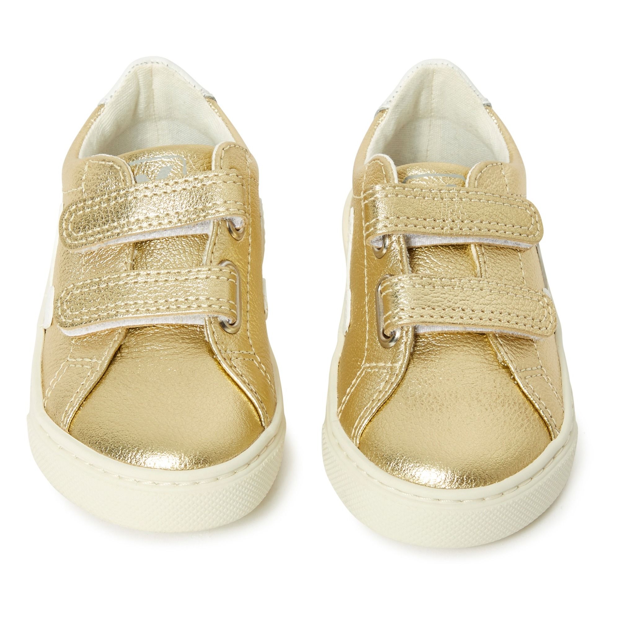 Esplar Metallic Leather Trainers Gold Veja Shoes Teen , Baby
