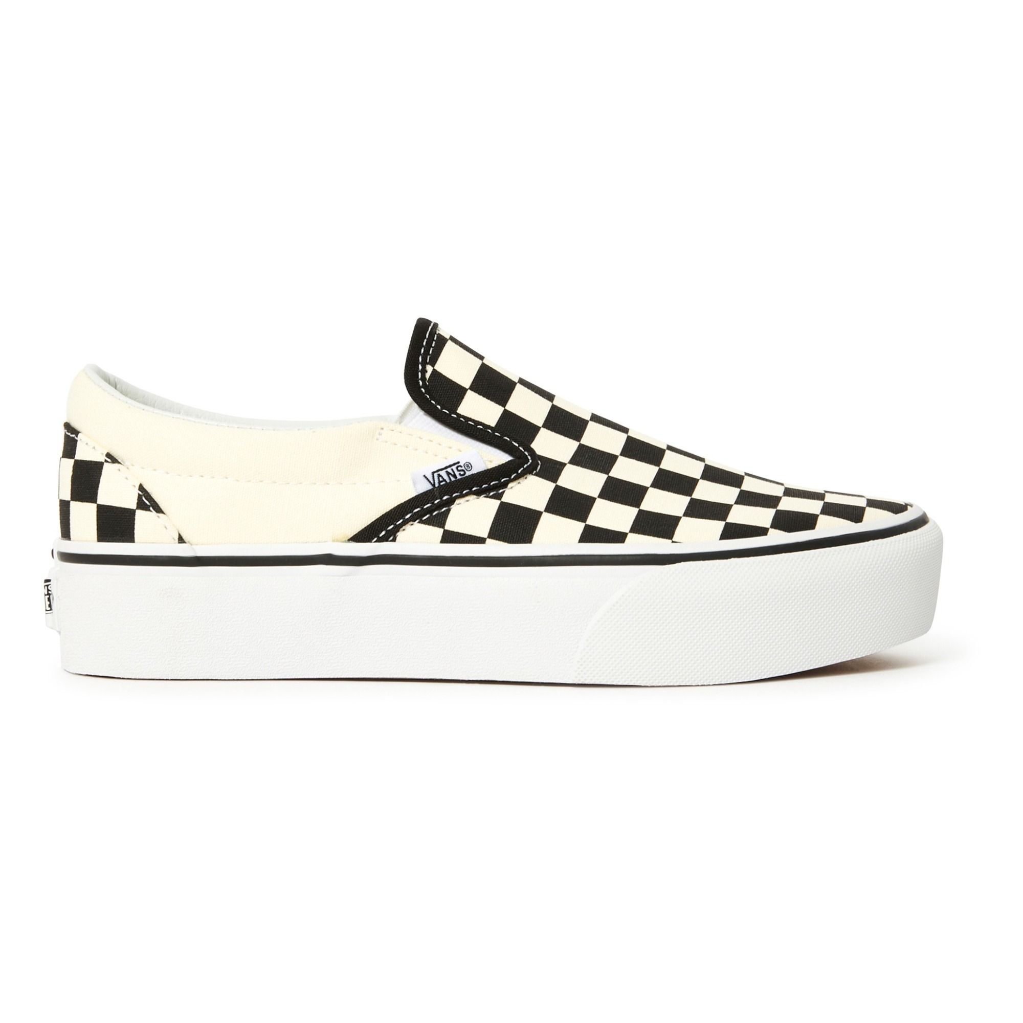 vans black platform slip ons