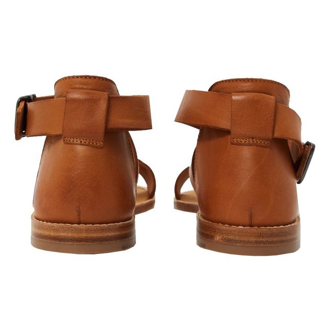Sauvage Bento Leather Sandals Camel