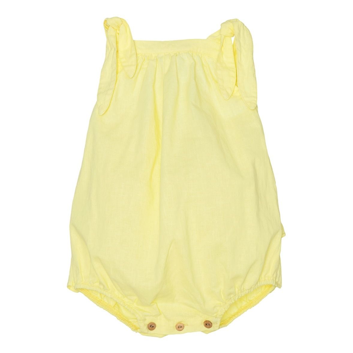 Yellowpelota - Barboteuse Coton et Lin Daisy - Fille - Jaune pâle