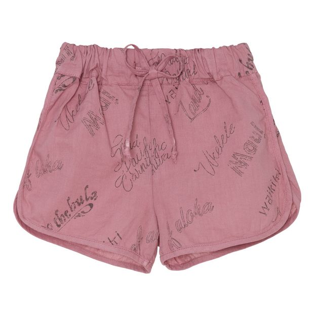 pink linen shorts