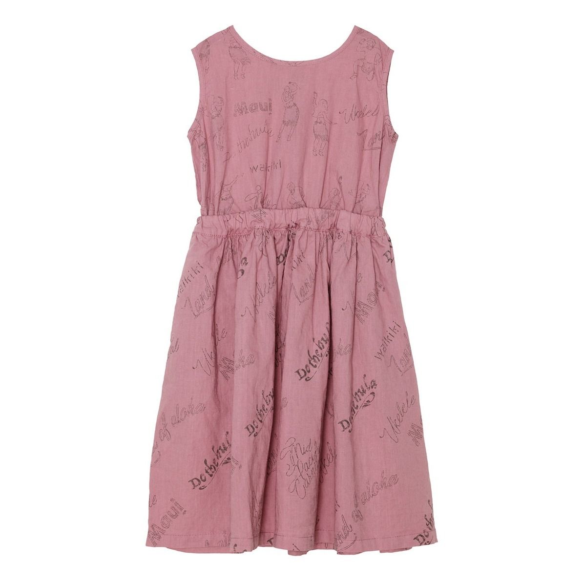 dusty pink linen dress