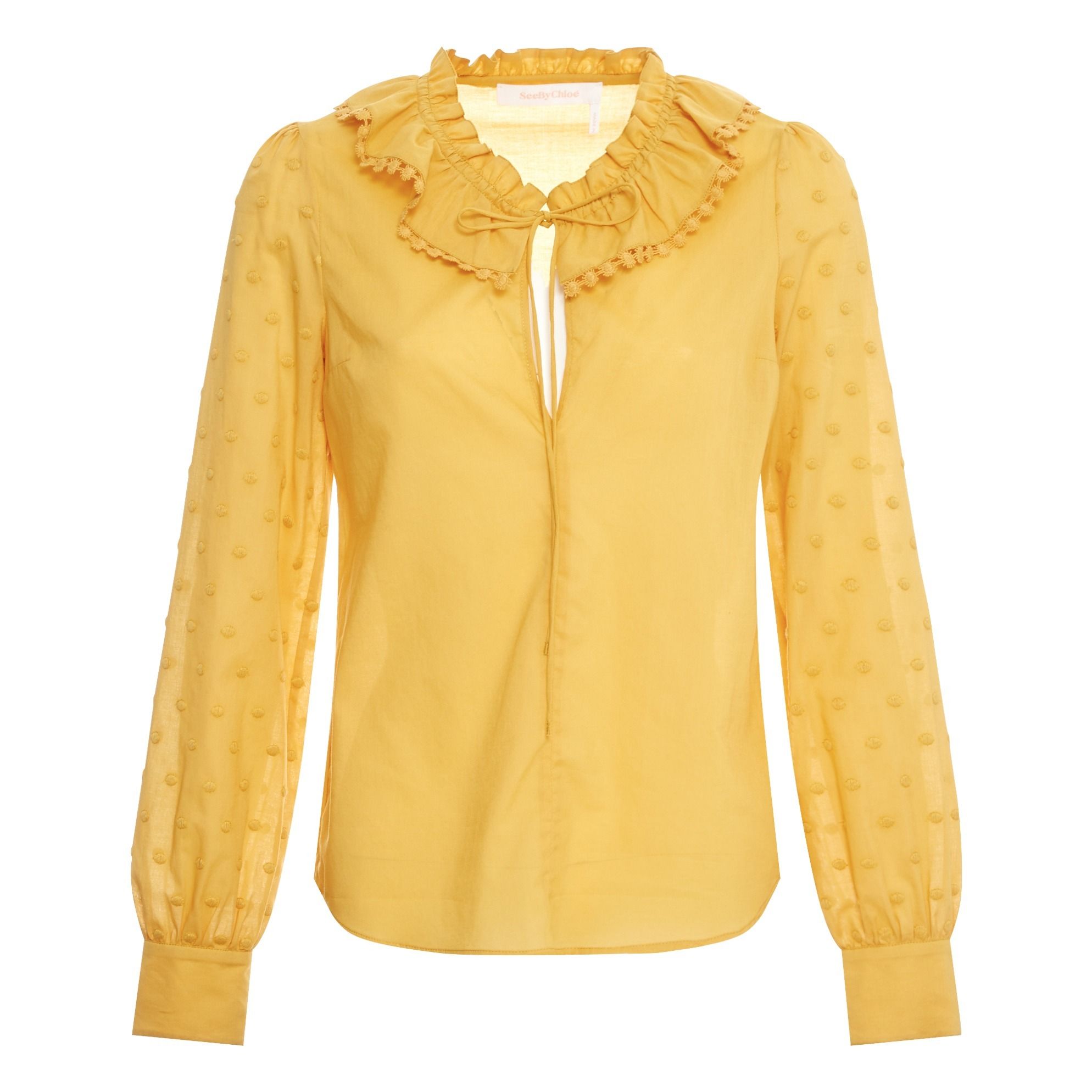 See by Chloé - Blouse Pois - Femme - Jaune moutarde