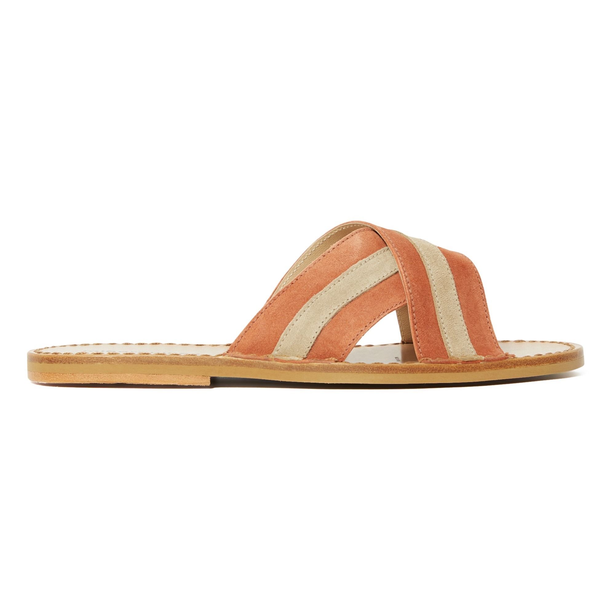 Minorquines - Mule Velours Neo - Collection Adulte - - Femme - Corail