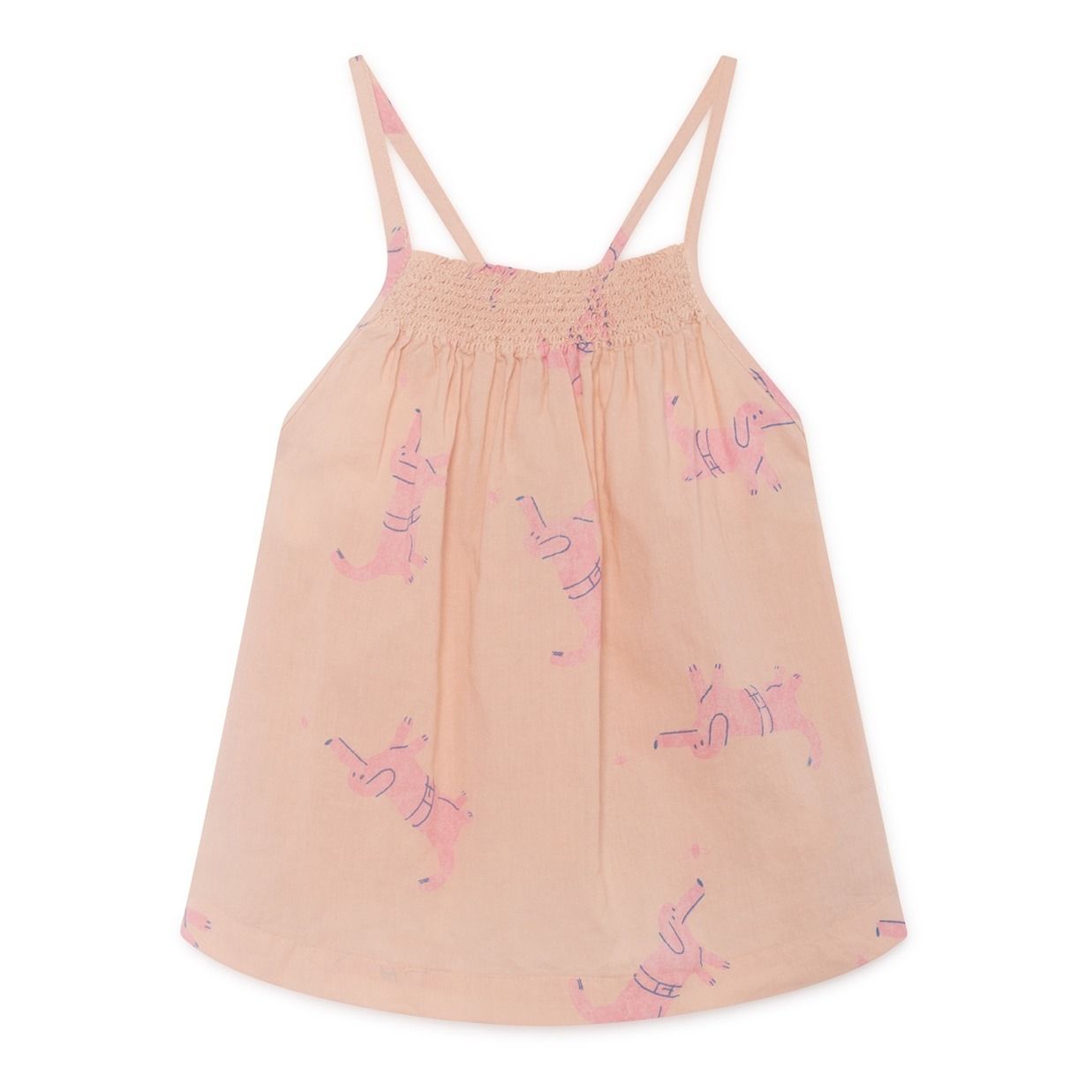 Bobo Choses - Top Coton Bio Chiens - Fille - Rose pêche